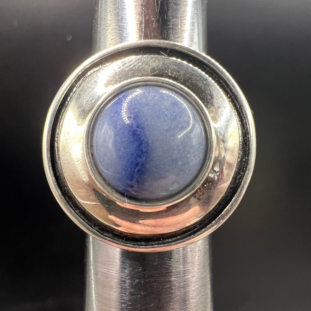 Kameleon Sterling Silver Ring with a Blue JewelPop